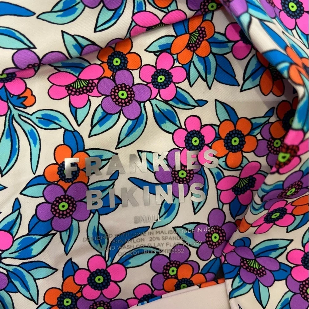 New! Frankie’s Bikinis Nick Bikini bottoms flower farm 24248